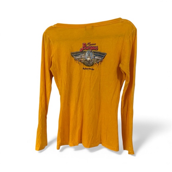 Harley-Davidson Women's Long Sleeve Yellow Tee - Picture 2 of 3
